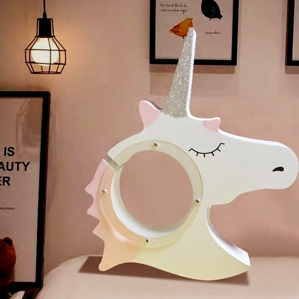 Unicorn Head Piggy Bank